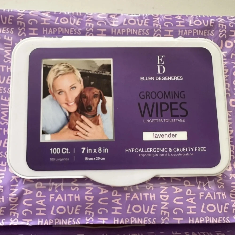 3 PACK Grooming Pet Wipes Dogs Cat Hypoallergenic Lavender Scent 300 Wipes Total